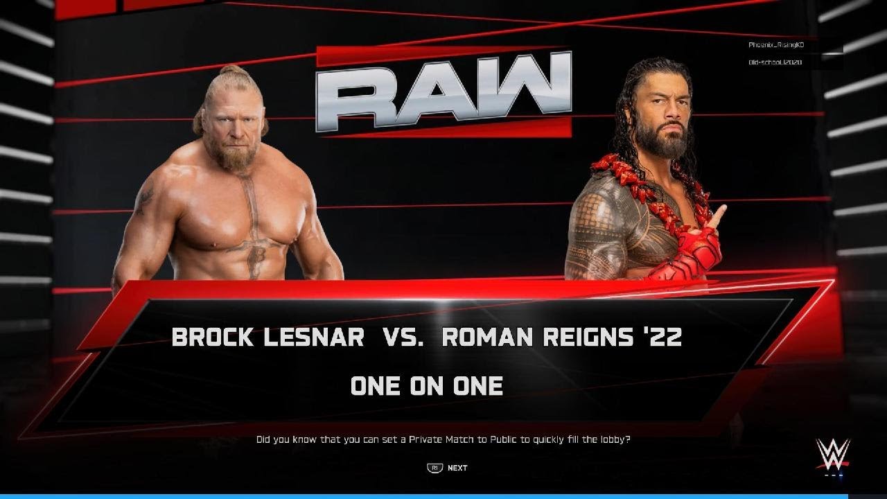 Brock Lesnar vs Roman Reigns | Oldschool | Very Easy