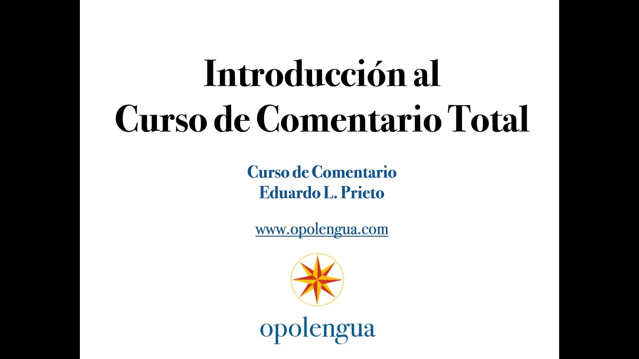 Introducción al comentario de texto