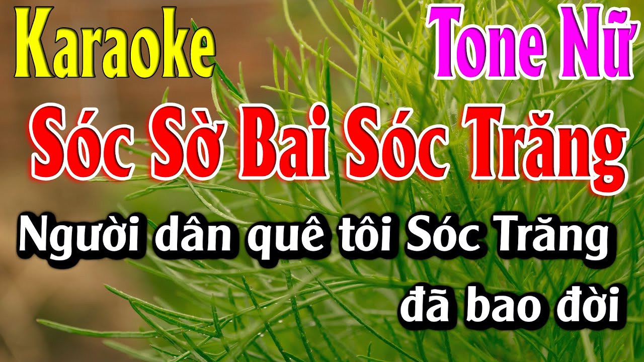 Sóc Sờ Bai Sóc Trăng Karaoke Tone Nữ Karaoke Lâm Organ - Beat Mới
