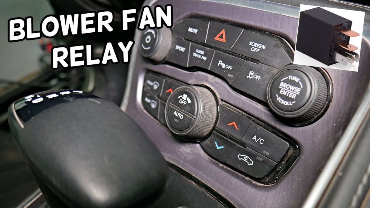 DODGE CHALLENGER HVAC BLOWER MOTOR FAN RELAY LOCATION REPLACEMENT, FAN NOT WORKING
