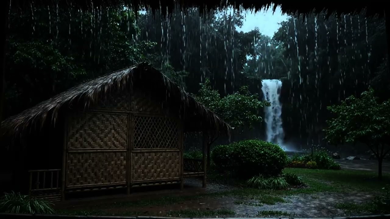 ASMR Rain Sounds from Remote Village