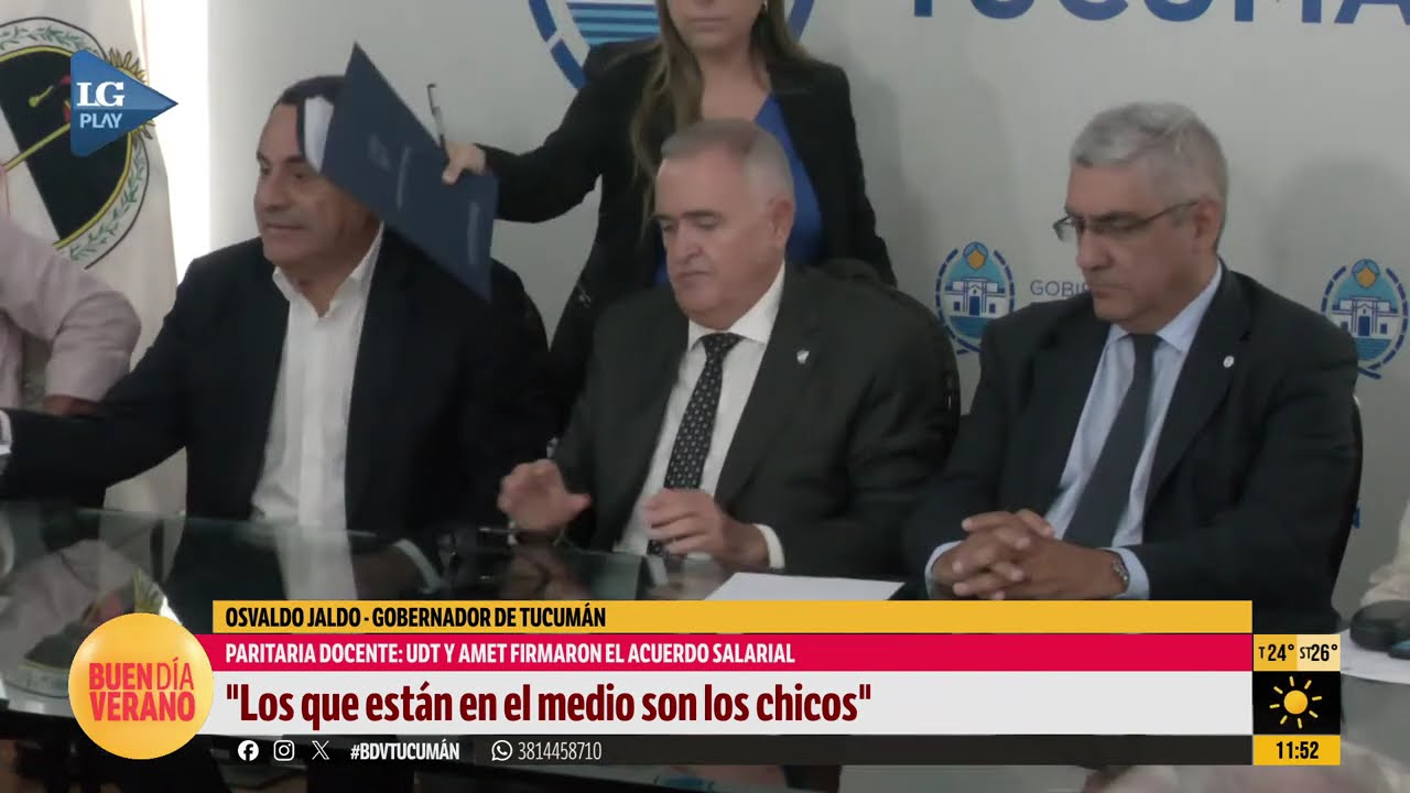 Paritaria docente: UDT y AMET firmaron el acuerdo salarial en Casa de Gobierno