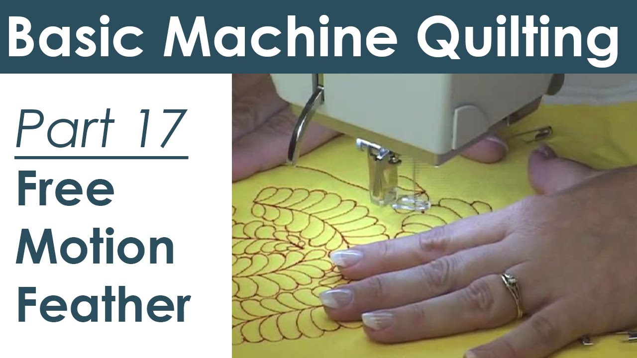 Free Motion Quilting a Feather Design on Your Home Machine