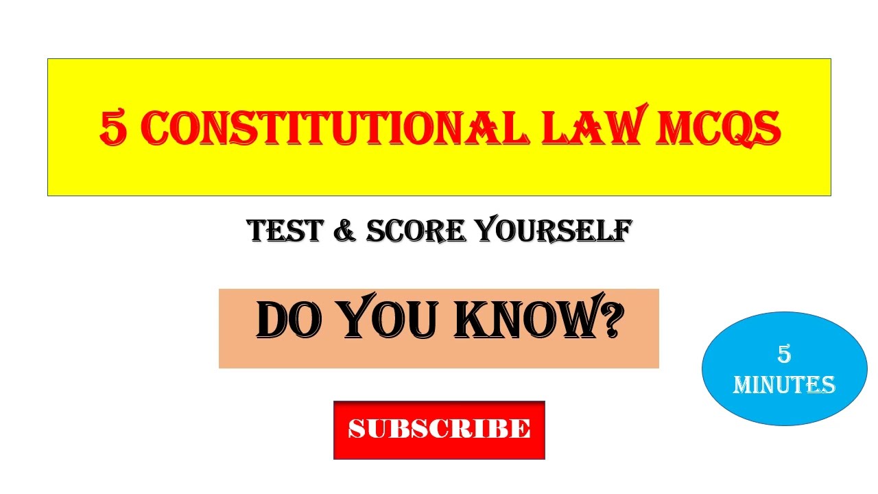 Constitutional Law MCQs
