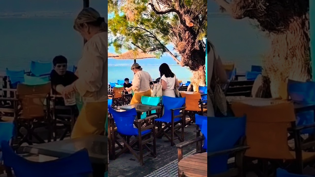 Walking tour greek city Thessaloniki Neoi Epivates beach 🌊💙 #walking #tour #beach