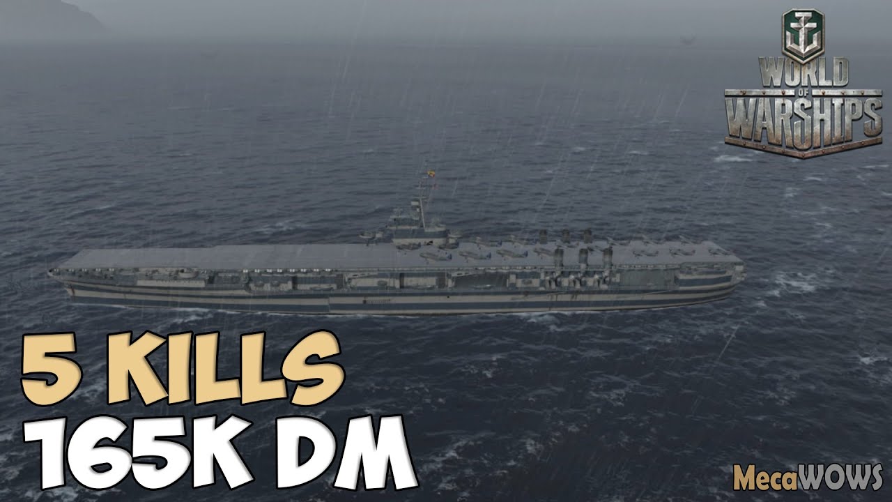 World of WarShips | Ranger | 5 KILLS | 165K Damage - Replay Gameplay 4K 60 fps