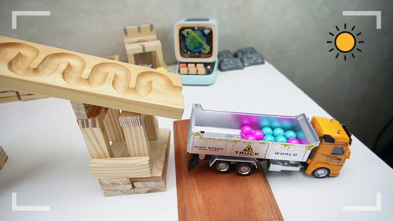 Marble Run Healing Sound ☆ Wooden Cuboro Standard MIX Course 
