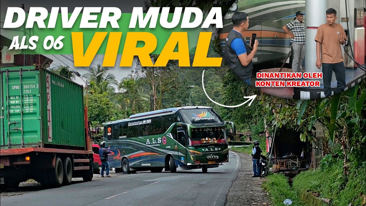 SAMPAI HERAN BANYAKNYA KAMERA🤣‼️ DRIVER MUDA VIRAL BUS ALS 06 SELALU DINANTIKAN KONTEN KREATOR
