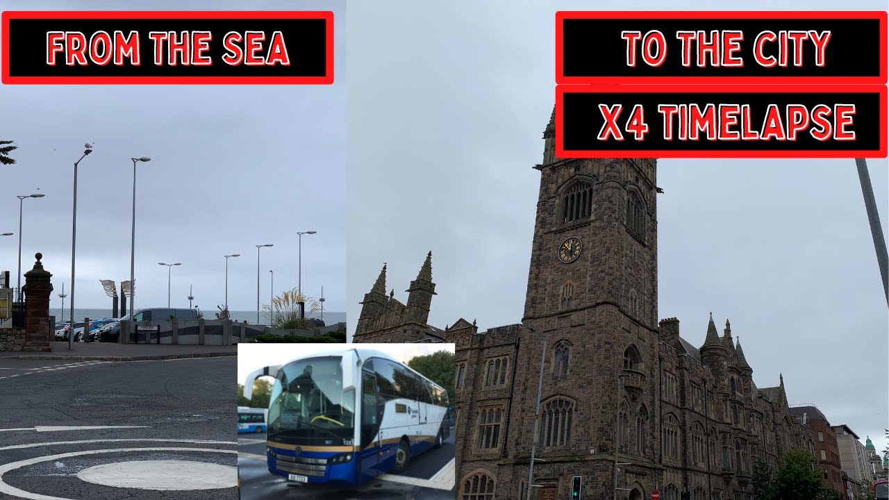 Timelapse Bus Journey Translink Goldline Service 237 Newcastle - Belfast
