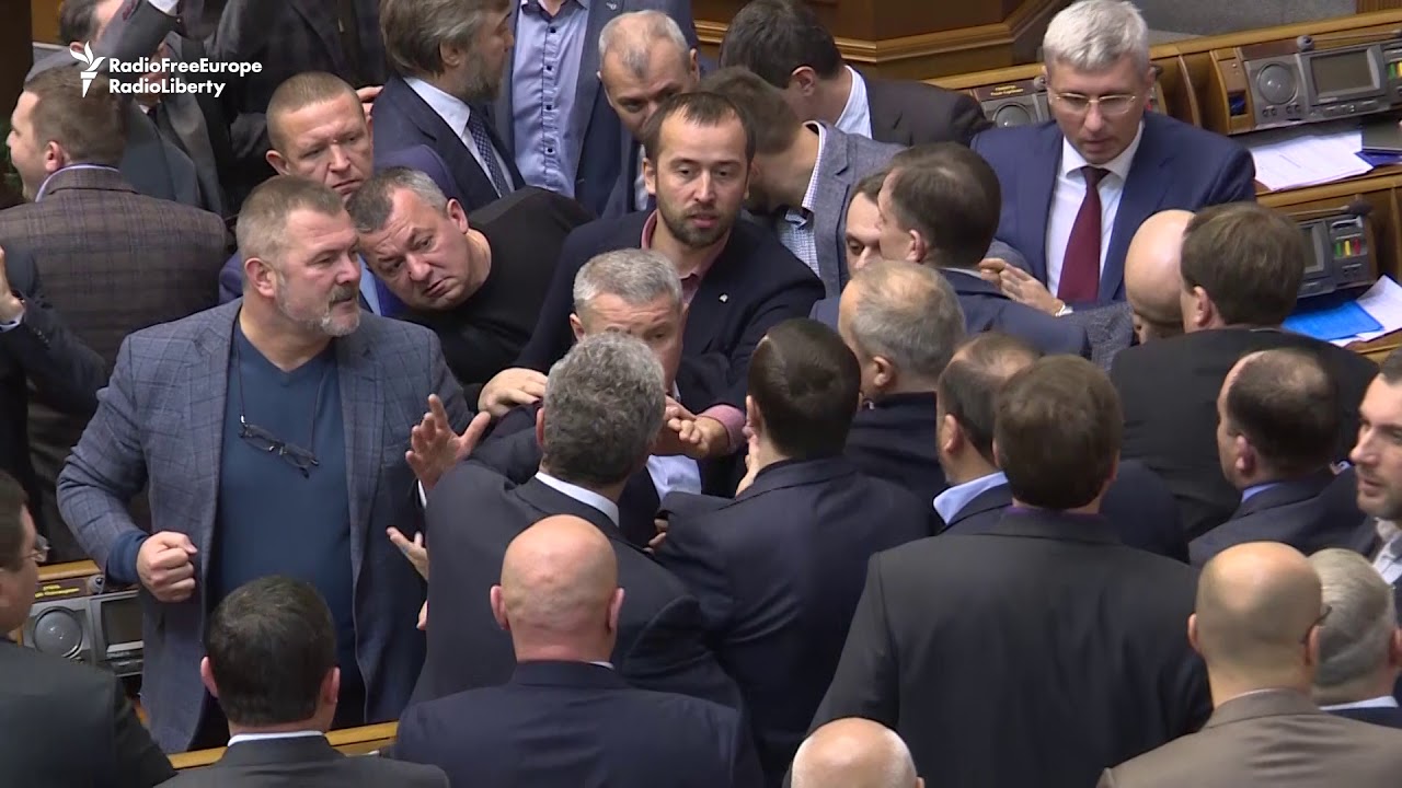 Brawl In Ukrainian Parliament