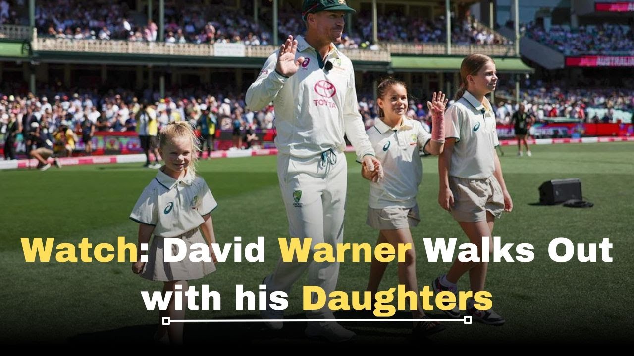 David Warner Retirement: Emotional Warner Walks Out With His Daughters in the Last Test | Aus vs Pak