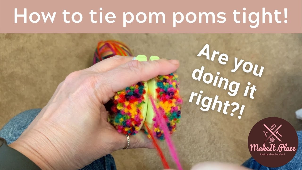 How to tie pom poms tight
