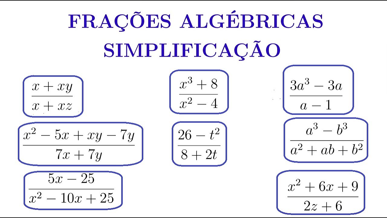 Simplificação de Frações Algébricas