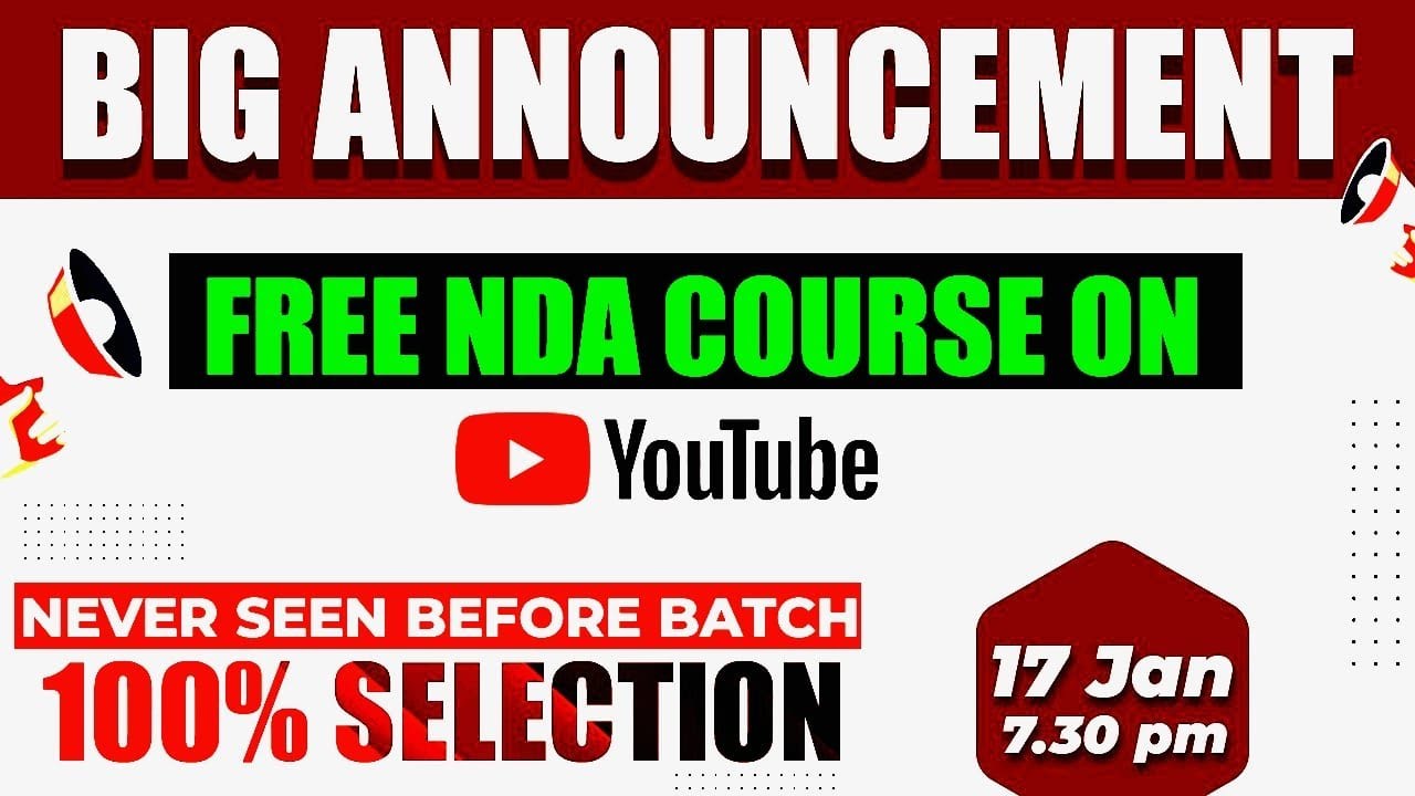 NDA 2023 Big Announcement | Free NDA 2023 Course | NDA 2023 Full Syllabus Preparation