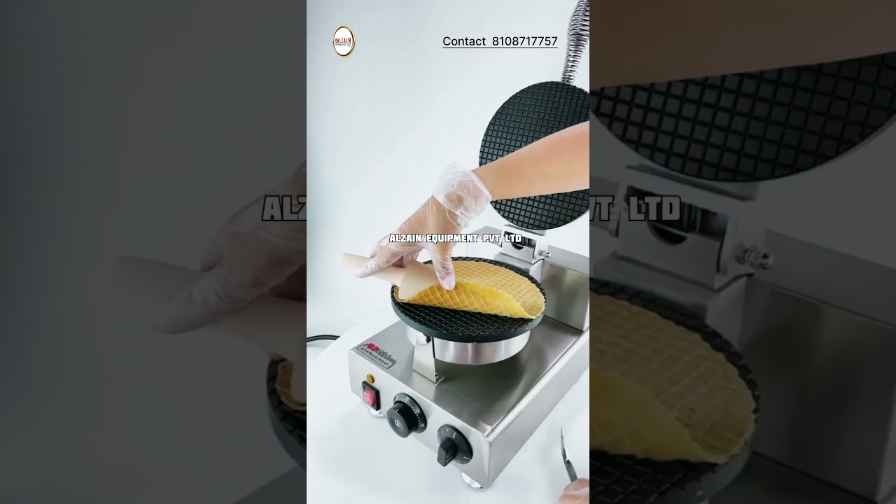 Alzain&trade; Ice Cream 🍦 Cone Maker ⚙️ Bakery Equipments #youtube #shorts #icecream #cone #maker #video