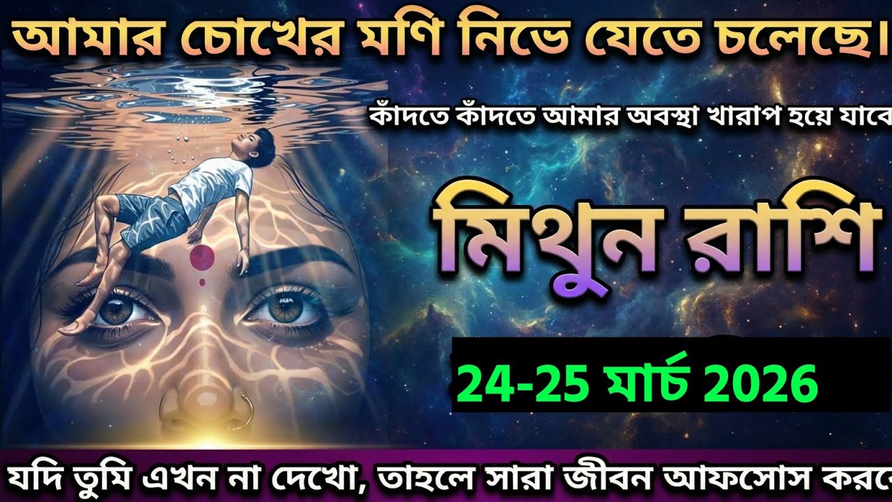 মিথুন রাশি,০৮-১০ মার্চ ২০২৬  আমার চোখের মণি চলে যেতে চলেছে, ভিডিওটি তাড়াতাড়ি দেখুন। 