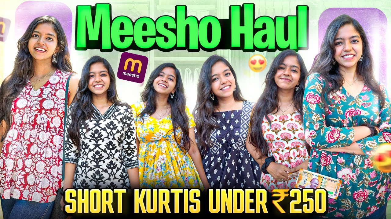 Meesho dress Haul🛍️ | Short kurtis for ₹250😳😱 | Which is your favourite?🤩