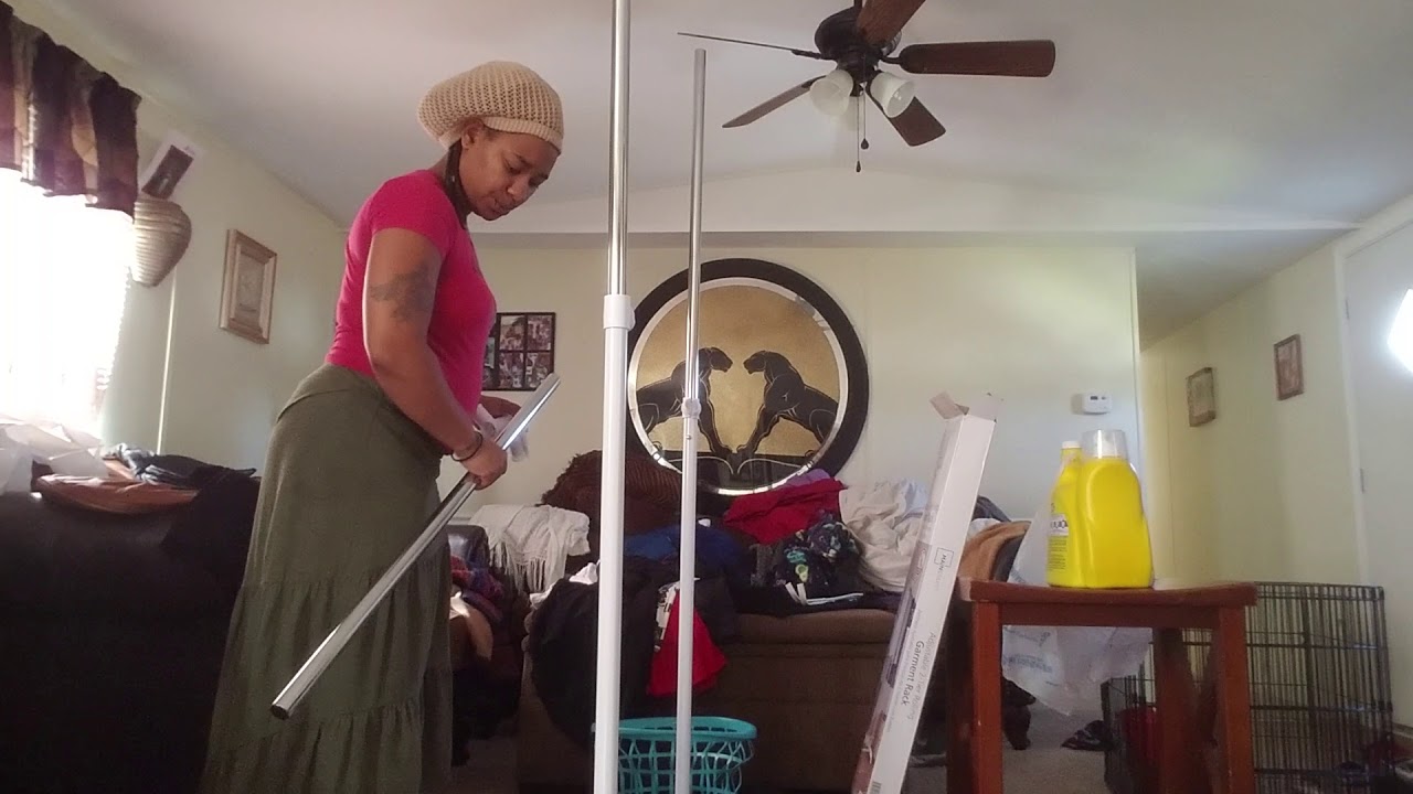 Garment rack  2tier rolling set up