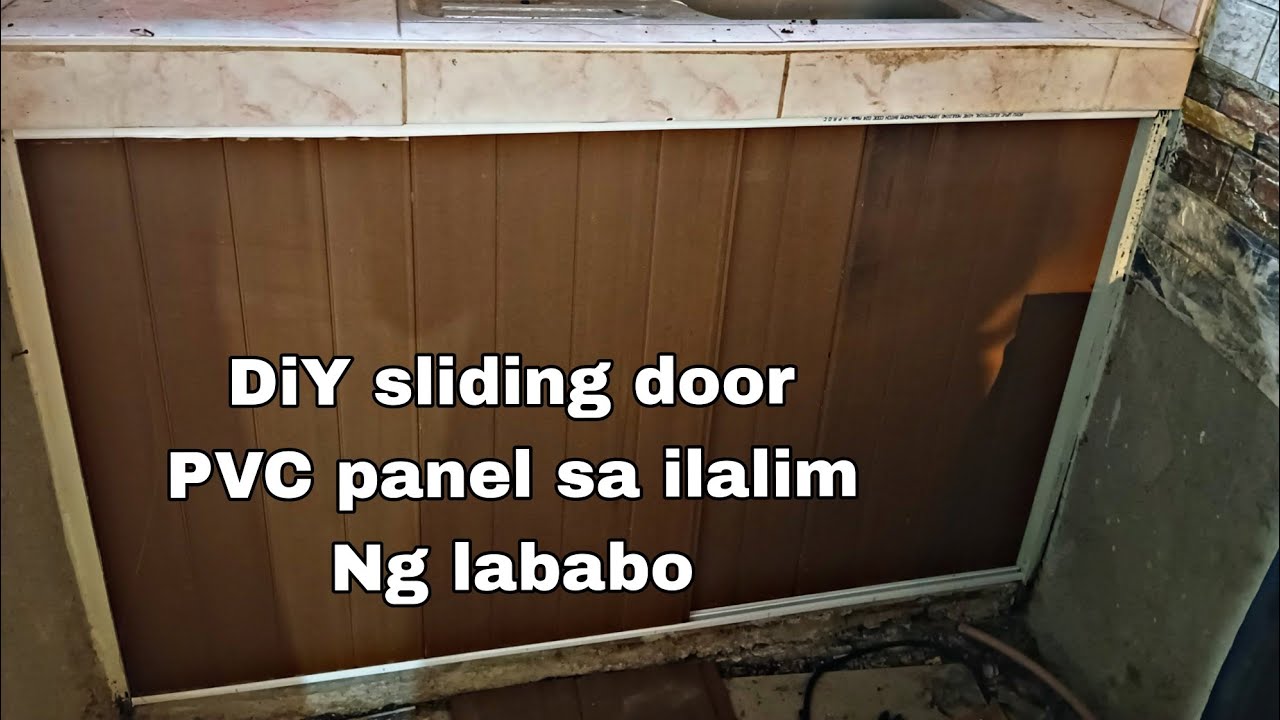 DIY PVC panel sliding door lababo ko