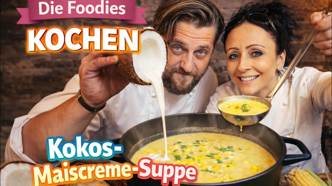 Schnelle Kokos- Maiscremesuppe