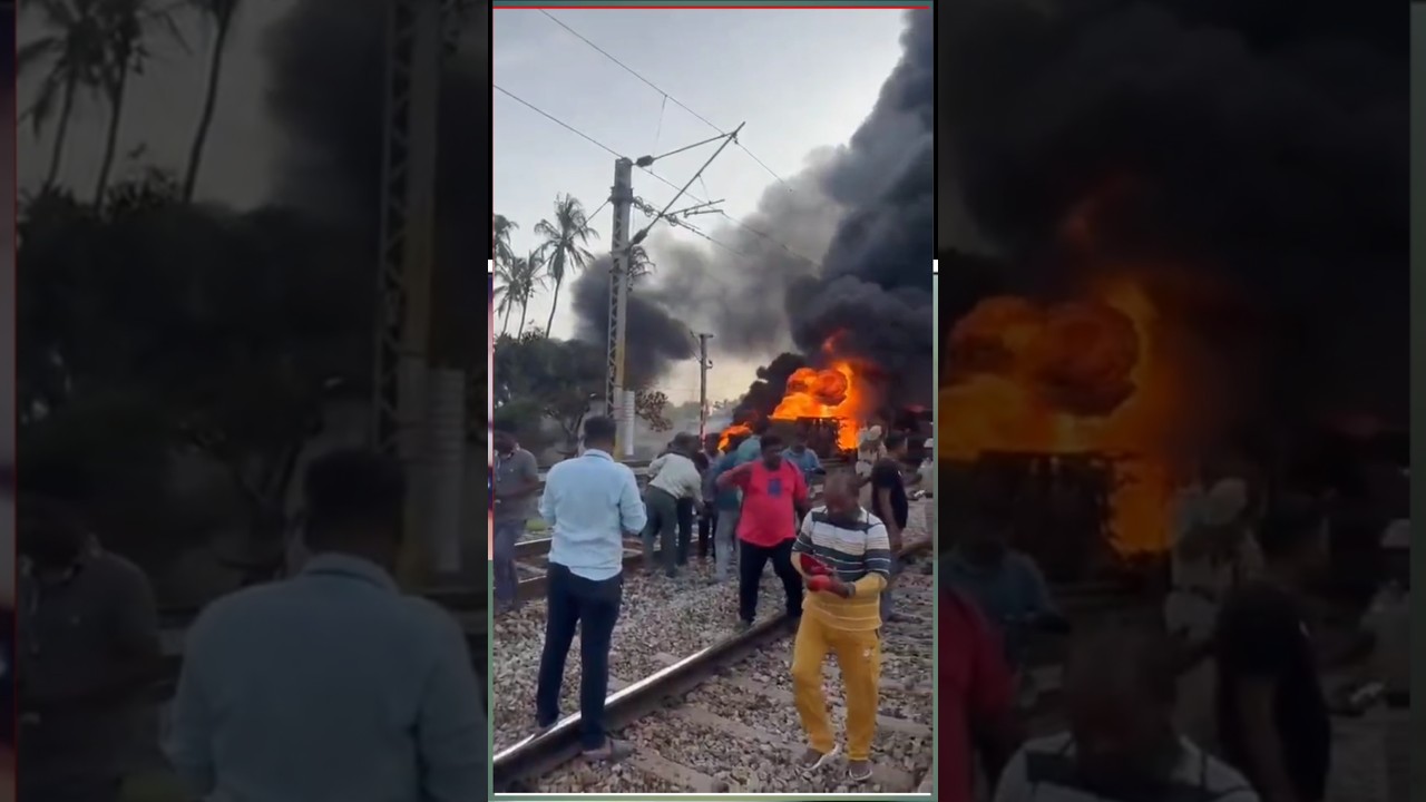 #FireAccident #Tiruvallur #OilTankerBlast #RailwayAlert#viral #youtubeshorts #trending