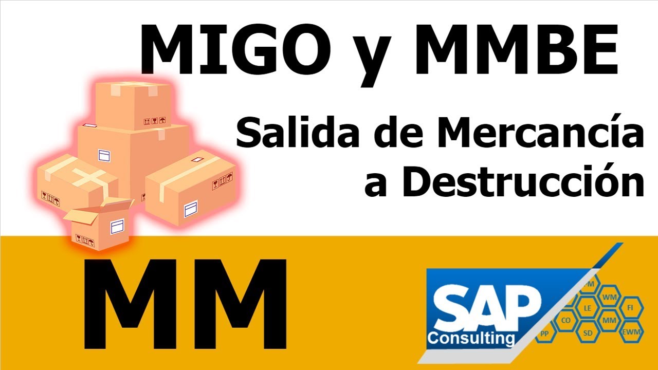 SAP MM - MIGO y MMBE Salida de Mercancía a Destrucción (Clase Movimiento 551)