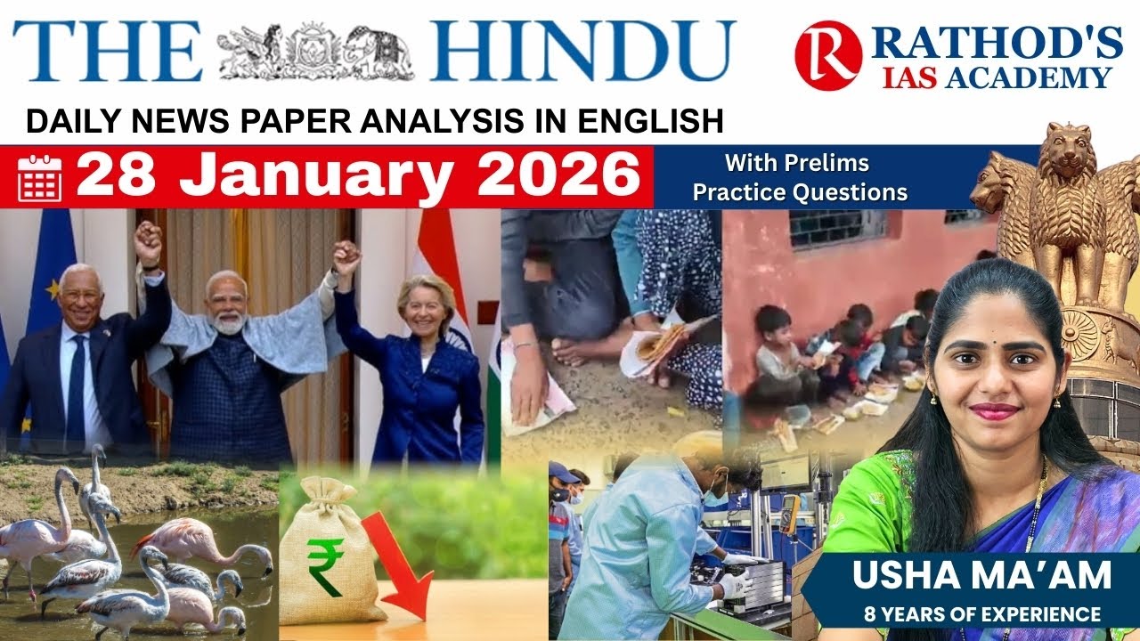 The Hindu newspaper analysis 28 Jan 2026 / UPSC Daily current affairs | The Hindu #upsc