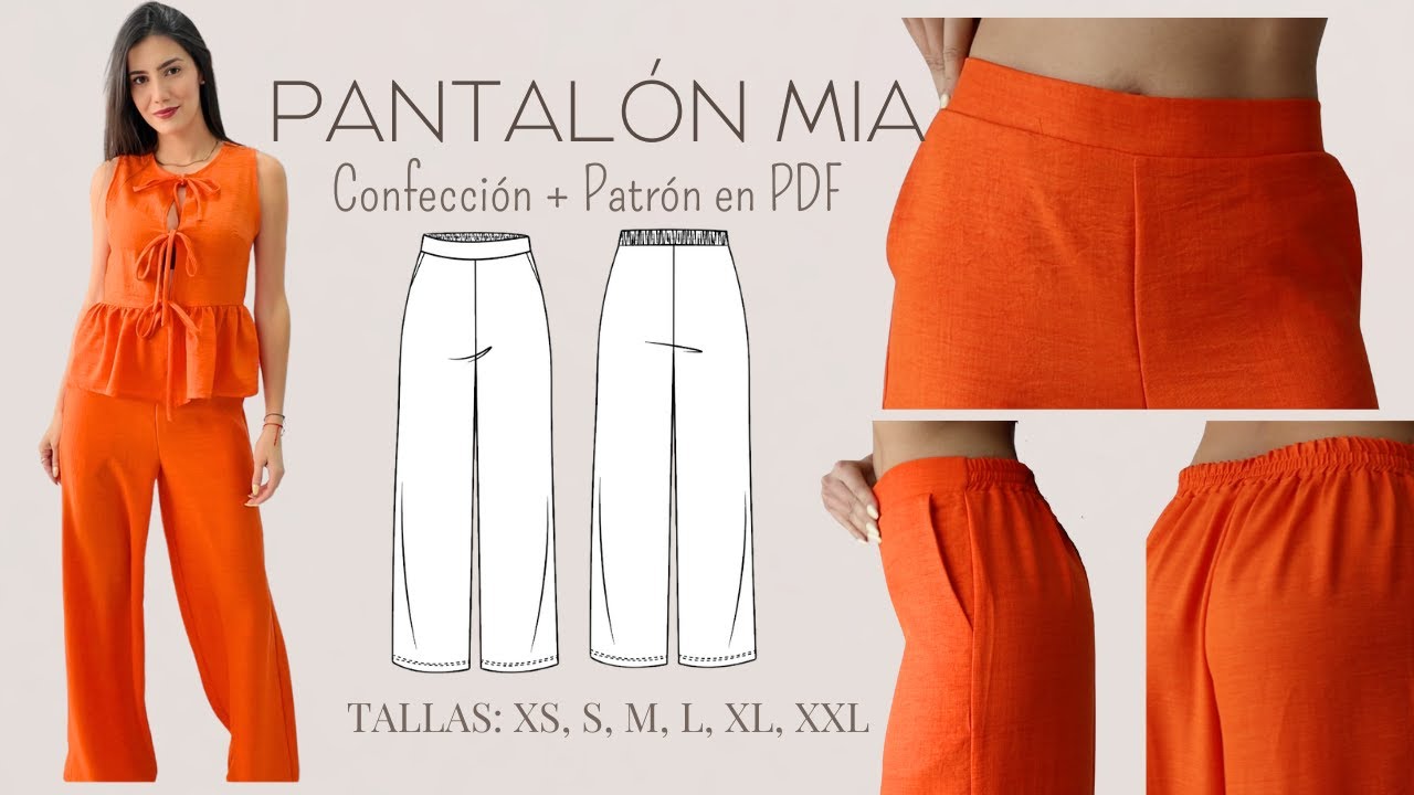 Cose tu Pantalón PALAZZO (Patrón en PDF - Fácil para PRINCIPIANTES) | Costura fAcil / Paola Camacho