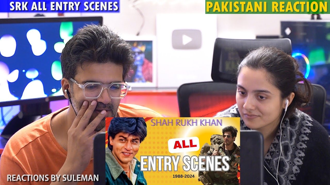 Pakistani Couple Reacts To Shahrukh Khan All Films Entry Scenes | Don't Miss
