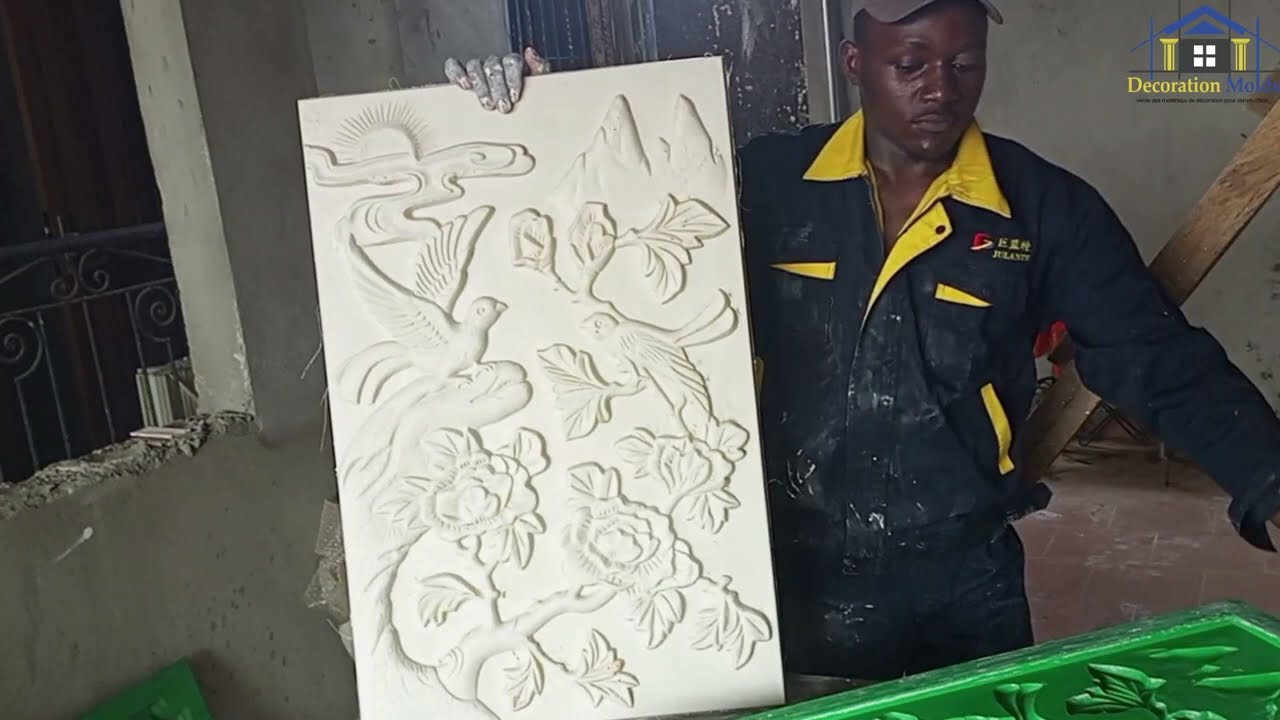 Moulding gypsum wall pannel[panneau mural decorative]
