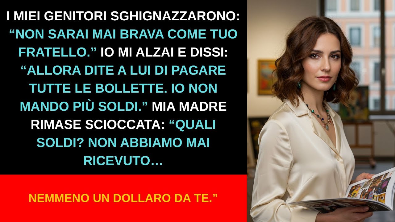 I miei genitori dissero: “Non sarai mai come tuo fratello.” Io risposi: “Allora chiedete a lui…”