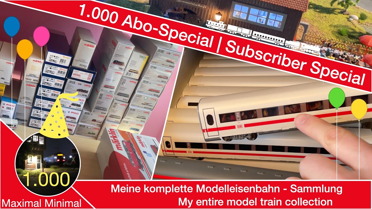 🎉 1.000 Abonnenten Special! Meine komplette Modelleisenbahn-Sammlung 🚂✨
