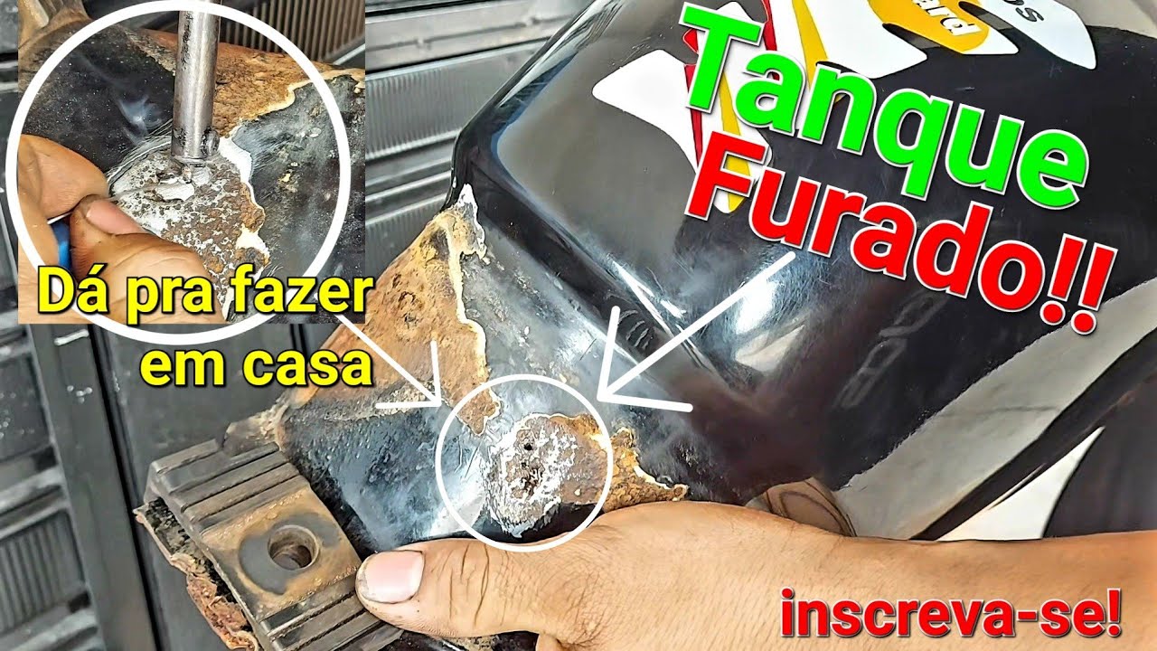 Como soldar furo no tanque de combustível com ferro de solda comum