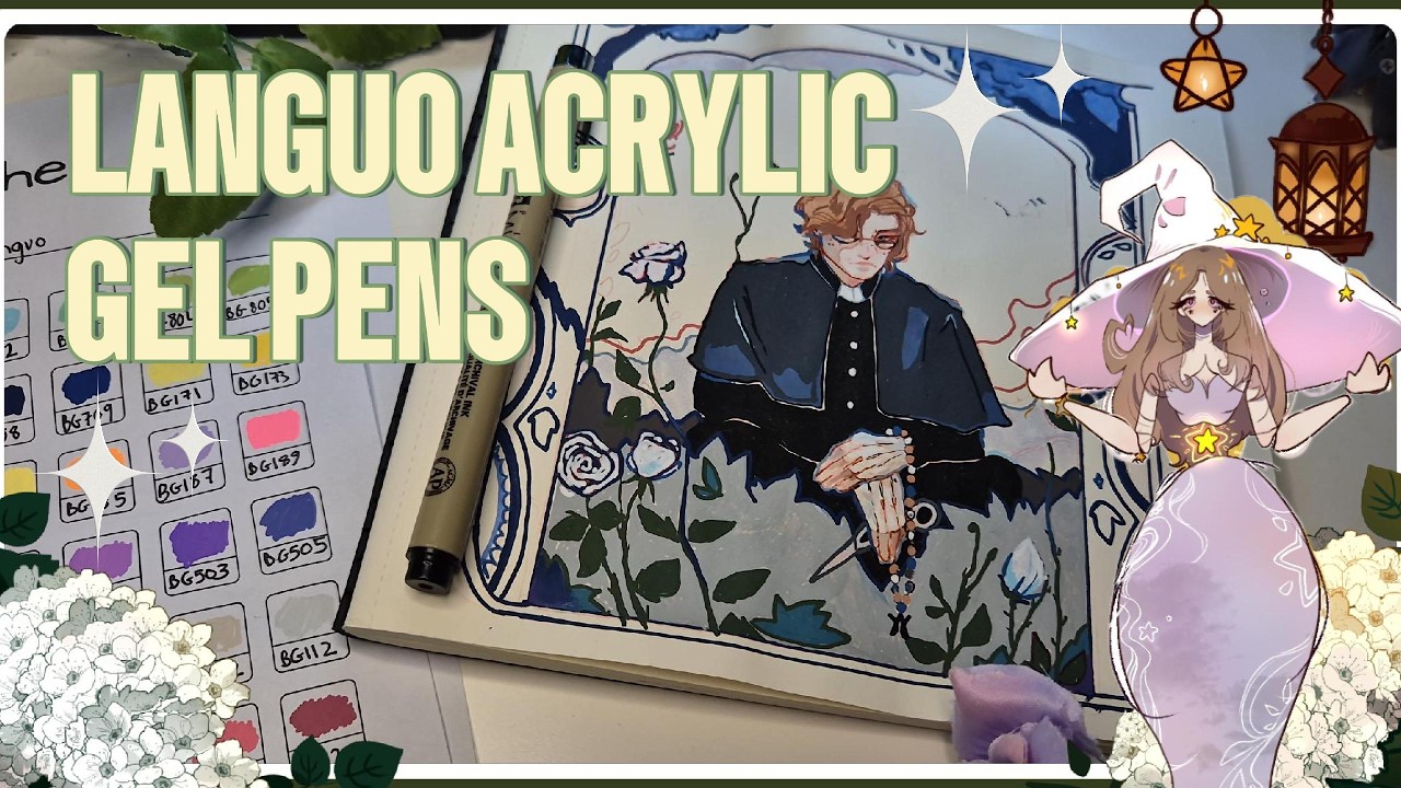 REVIEW- Cosy Drawing with Languo Acrylic Gel Pens