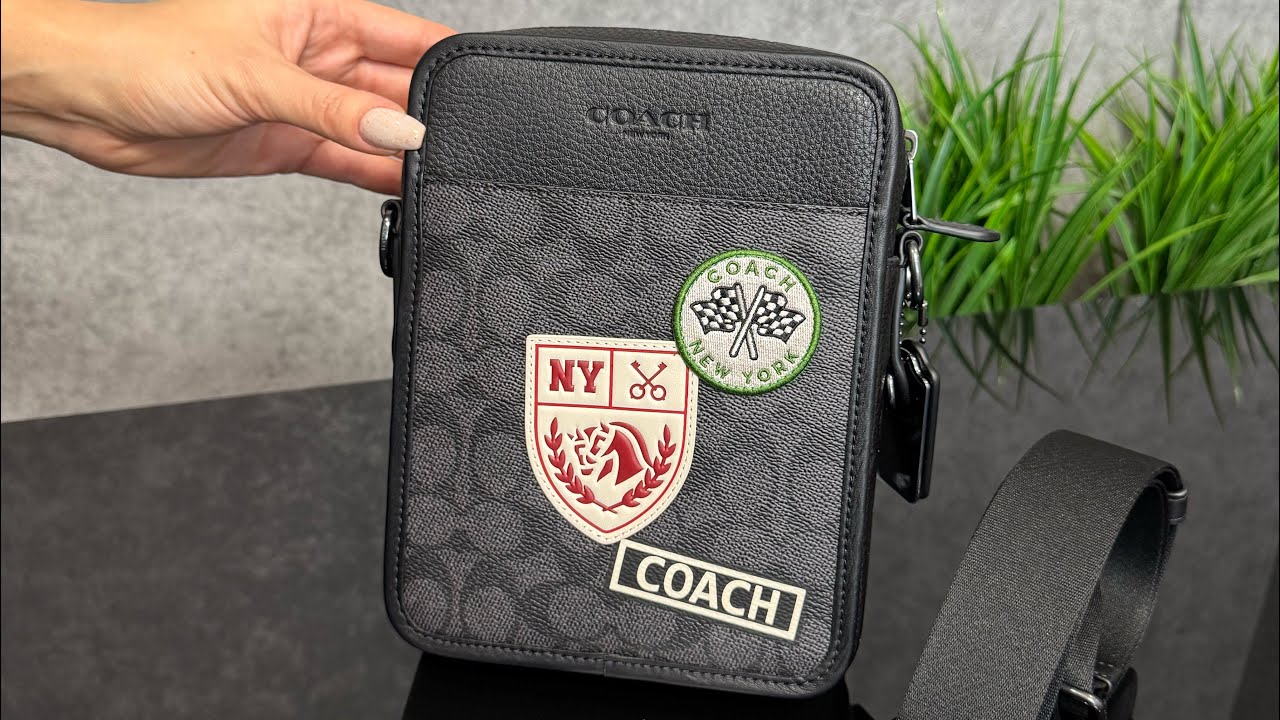Распаковка сумки COACH Sullivan Crossbody In Signature Canvas With Patches #coach #сумка