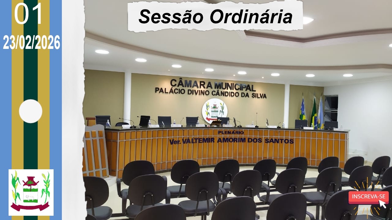 01ª SESSÃO ORDINÁRIA FEVEREIRO DE 2026 CÂMARA MUNICIPAL DE PALMINÓPOLIS