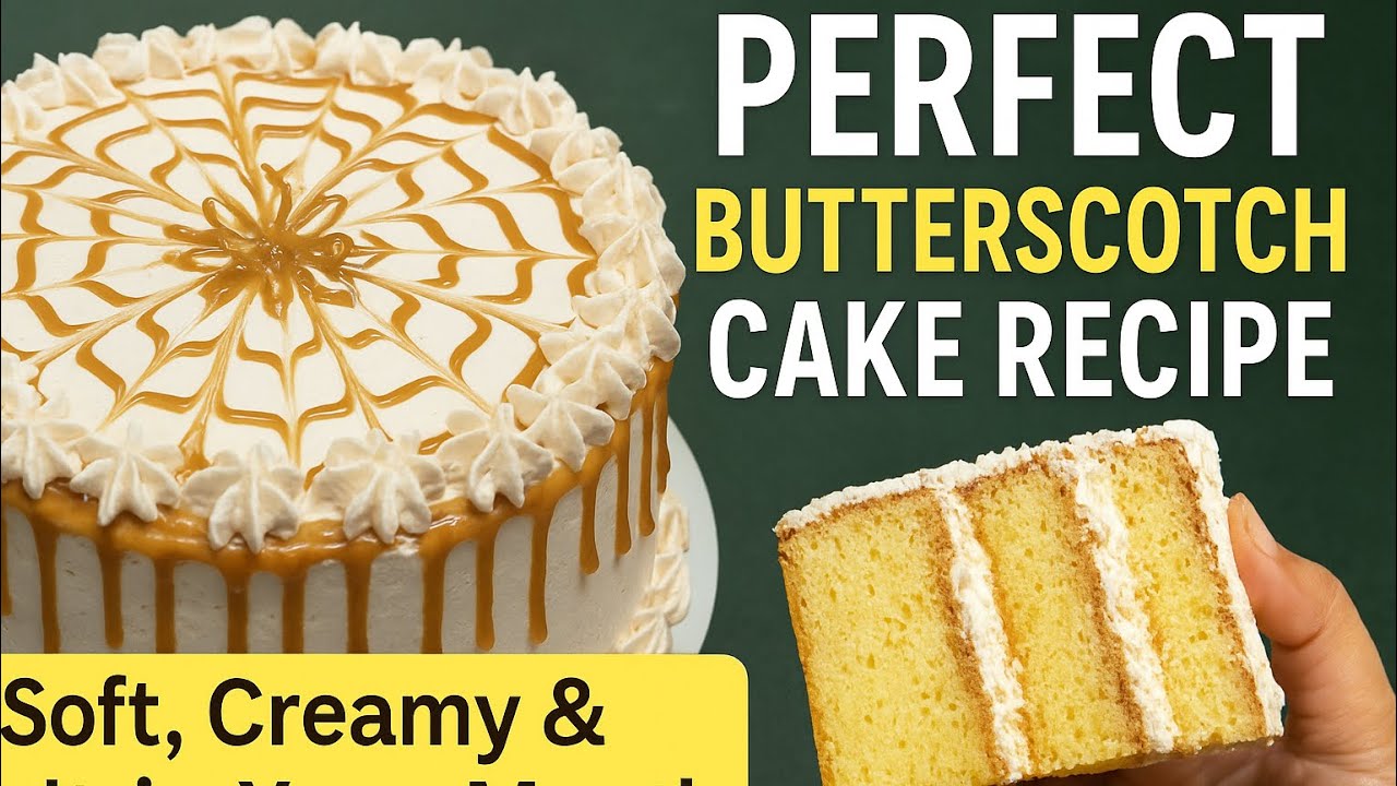 Soft & Creamy Butterscotch Cake | Easy Homemade Recipe