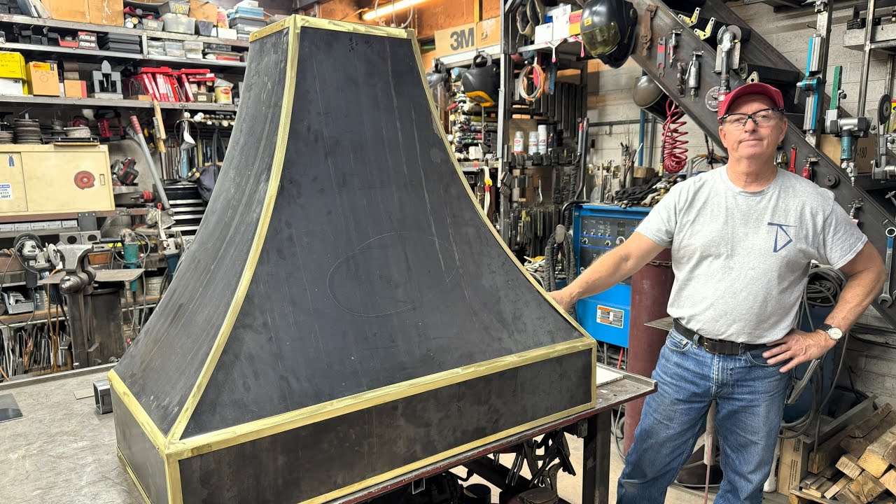 Steel and Brass Kitchen Hood Fabrication