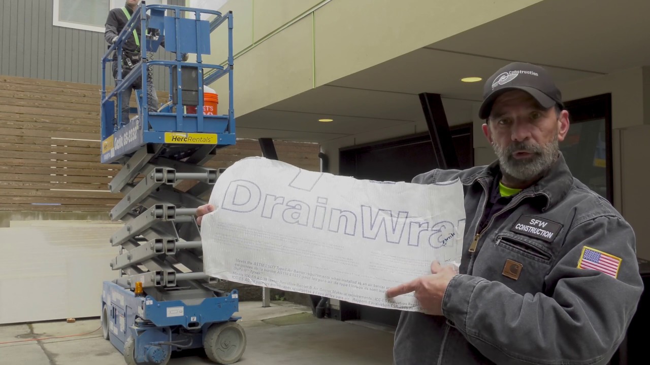 Dupont Tyvek Drain Wrap Weather Barrier | SFW Construction