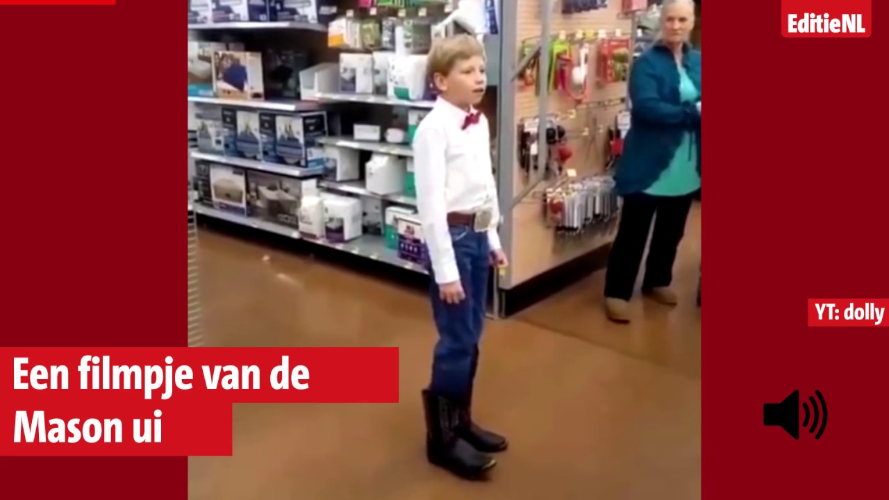 Ongelooflijk hoe deze 10-jarige jodelt in de supermarkt - EDITIE NL