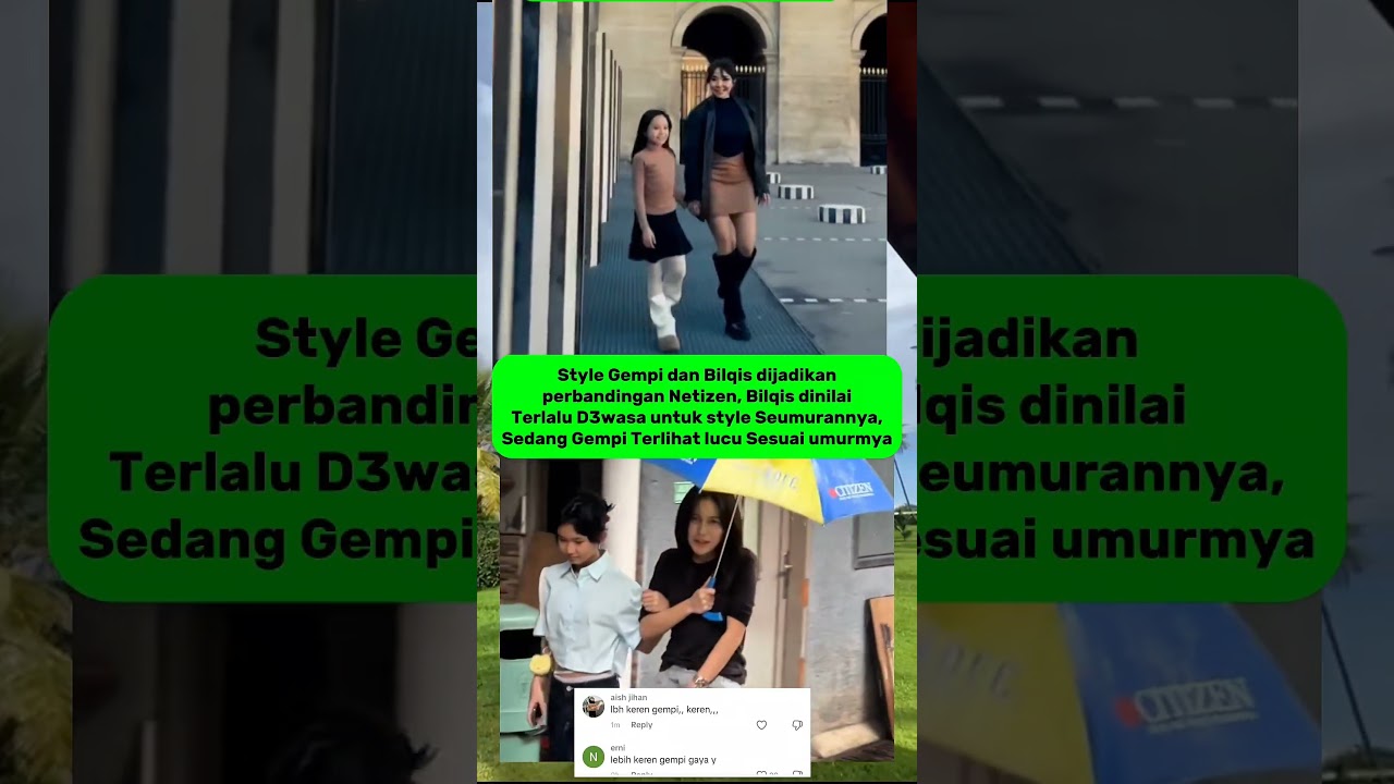 Netizen Bandingkan Style Gempi putri Gisel dan Bilqis putri Ayu Ting Ting