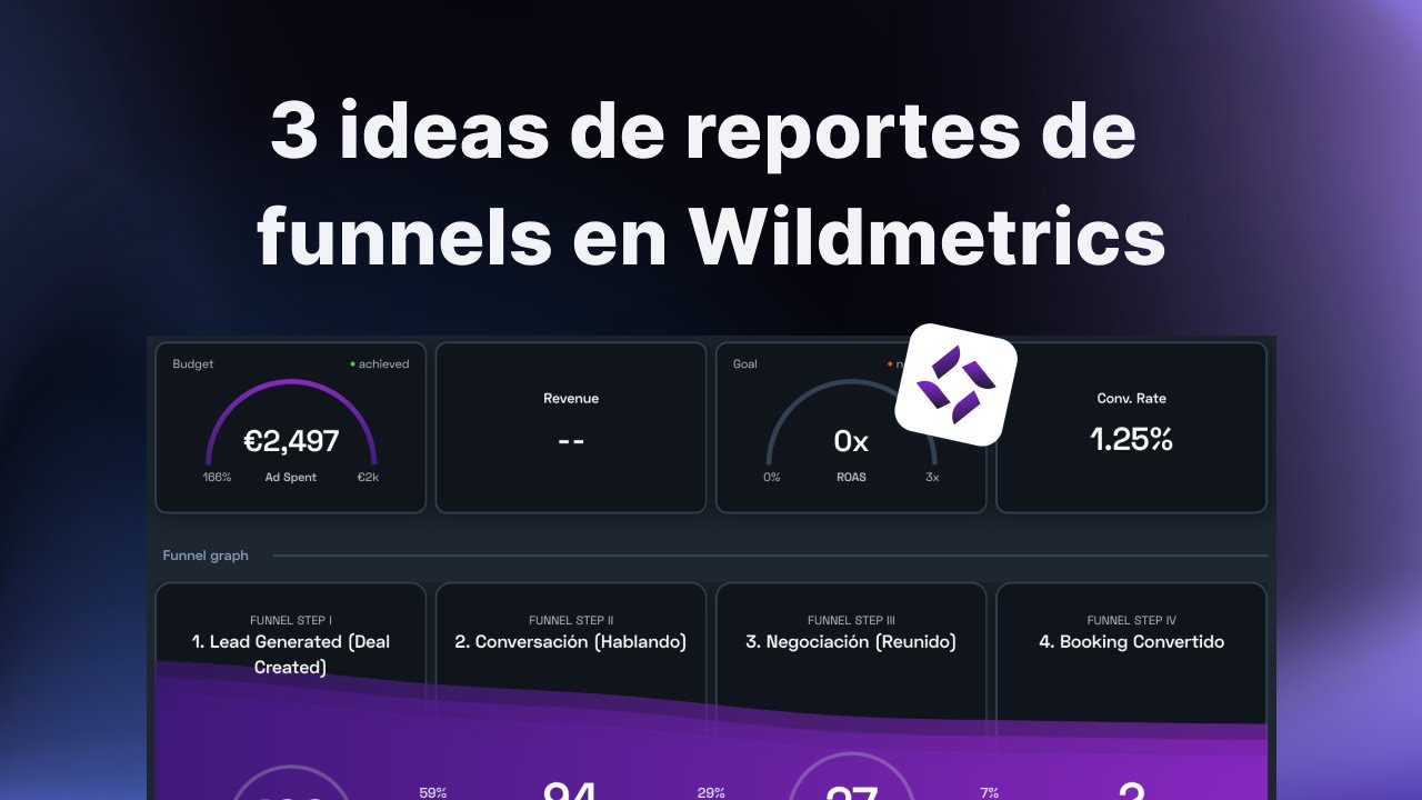 3 ideas de reportes de funnels que puedes crear en Wildmetrics