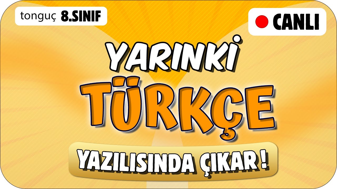 YARINKİ TÜRKÇE SINAVINDA ÇIKAR! ✍🏻 8. SINIF #2025