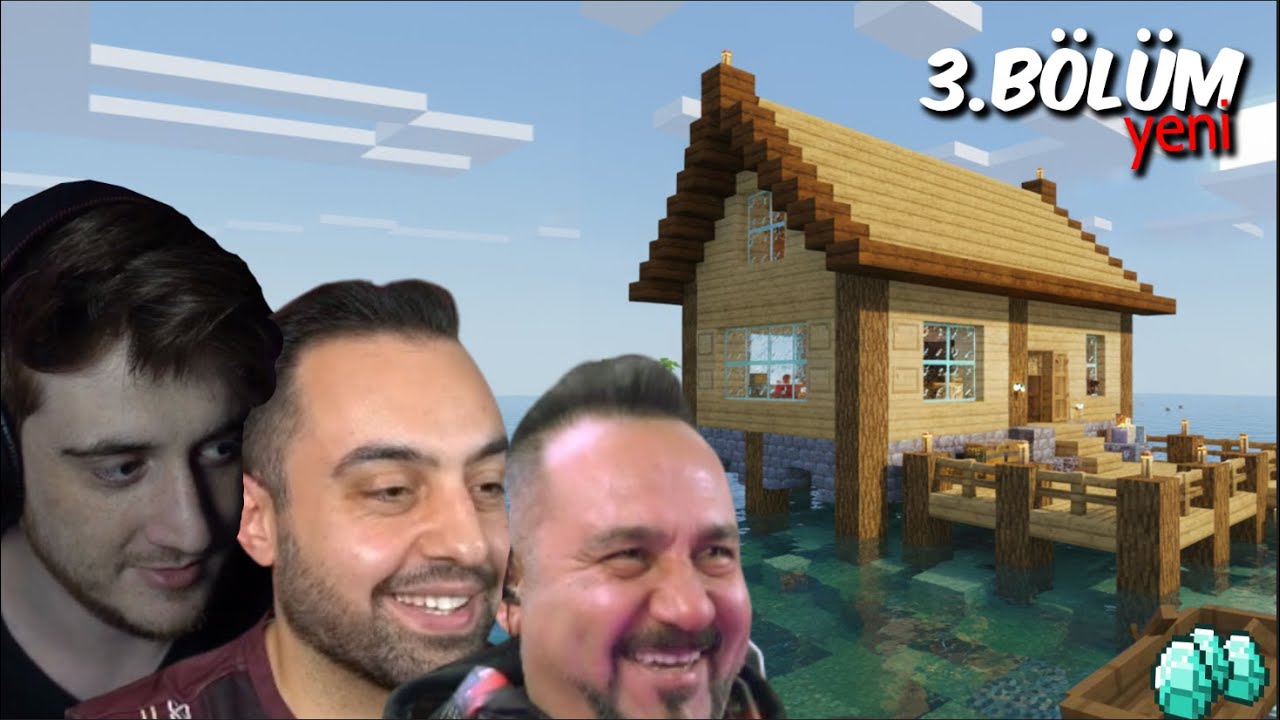 YENİ MODERN ADA EVİMİZ !! EKİP MİNECRAFT ÖĞRENİYOR ama HARDCORE ! 3.Bölüm