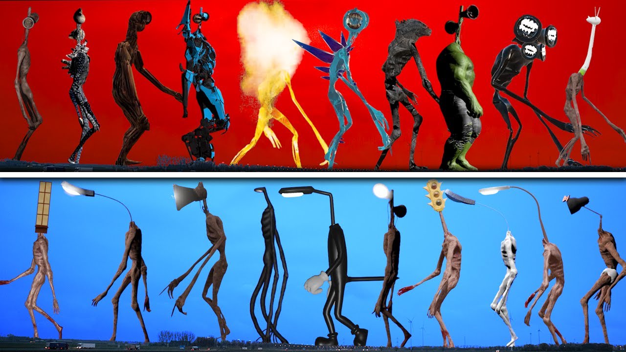All Light Head CREATURES VS All Siren Head CREATURES