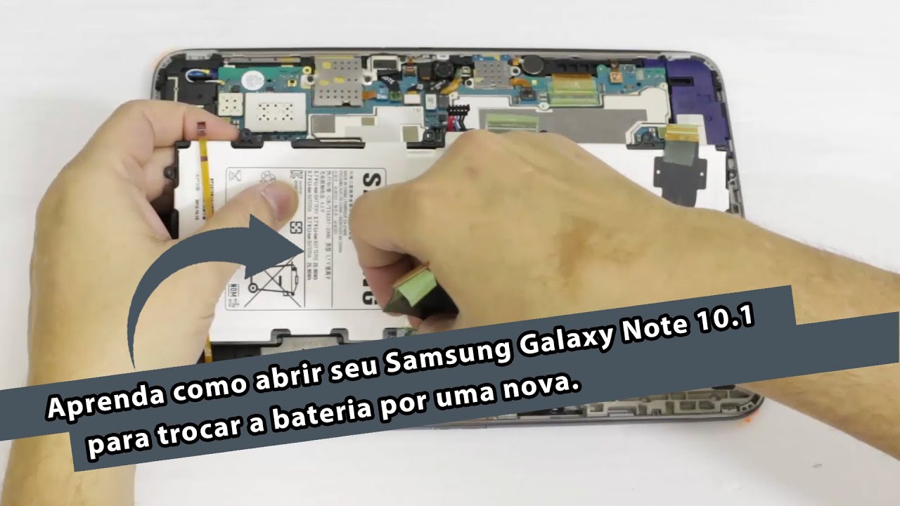 Como trocar a bateria do Samsung Galaxy Note 10.1 GT N8000 - Veja descrição do vídeo.