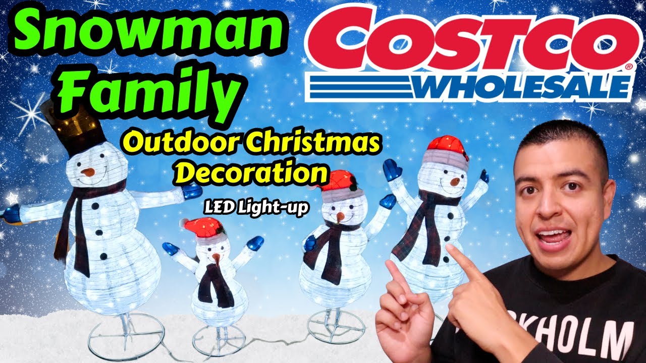 Costco Christmas Decoration Snowman Family 2024 - Vlogmas Prep