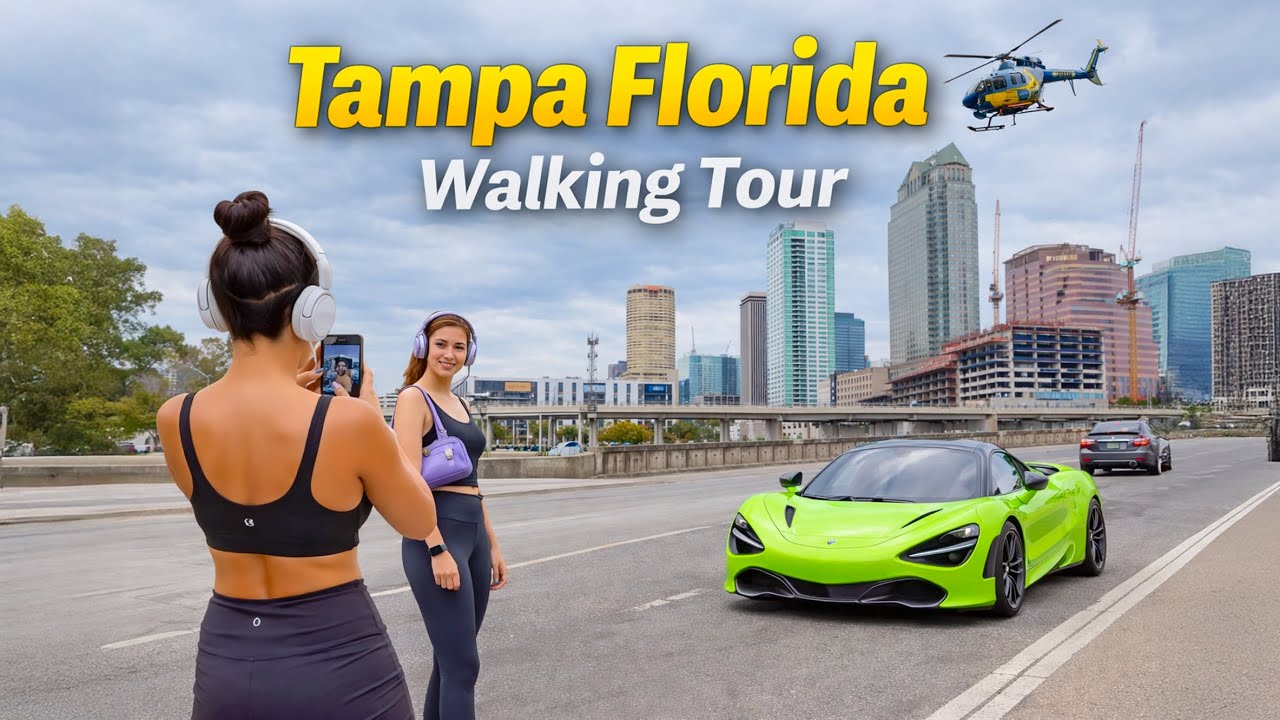 Tampa Florida 4K Winter Walking Tour Live Cam