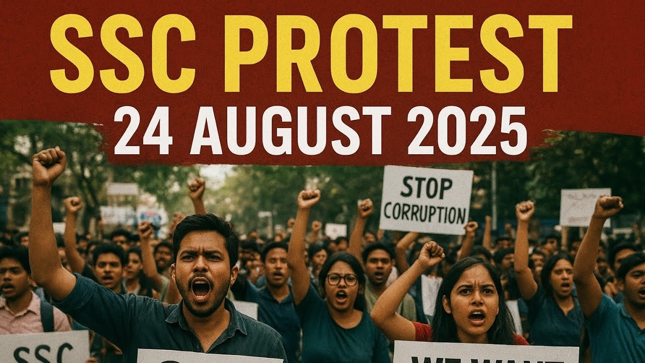 SSC protest 24 august #viral#education#video 