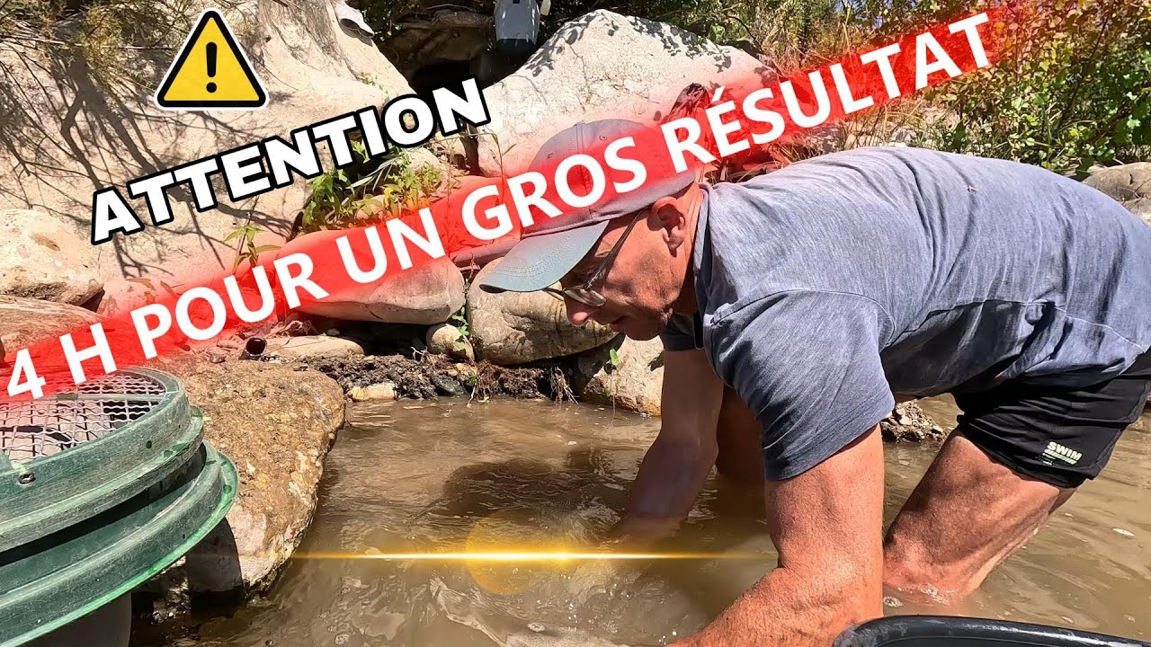 OR...UN RÉSULTAT DE FOU POUR 4 HEURES DANS L'EAU . ON CHANGE PAS DE SECTEUR ORPAILLAGE FRANCE 01-EP6